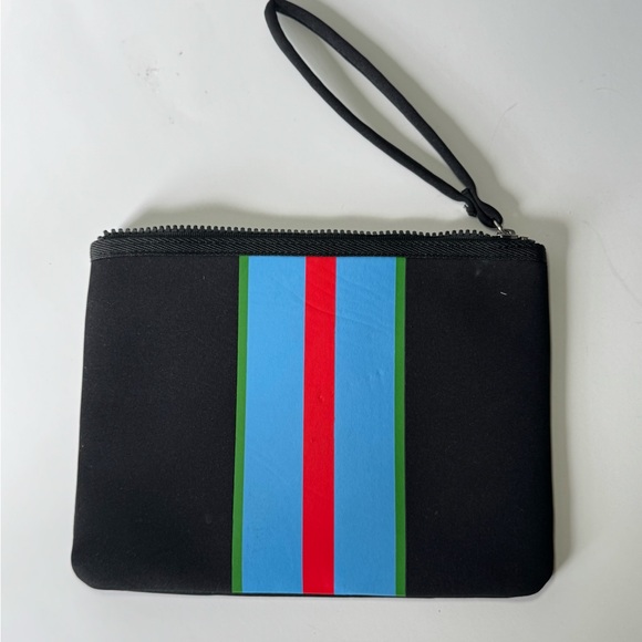 Handbags - GO by Cynthia Rowley Black Wristlet Pouch with Stripe Design